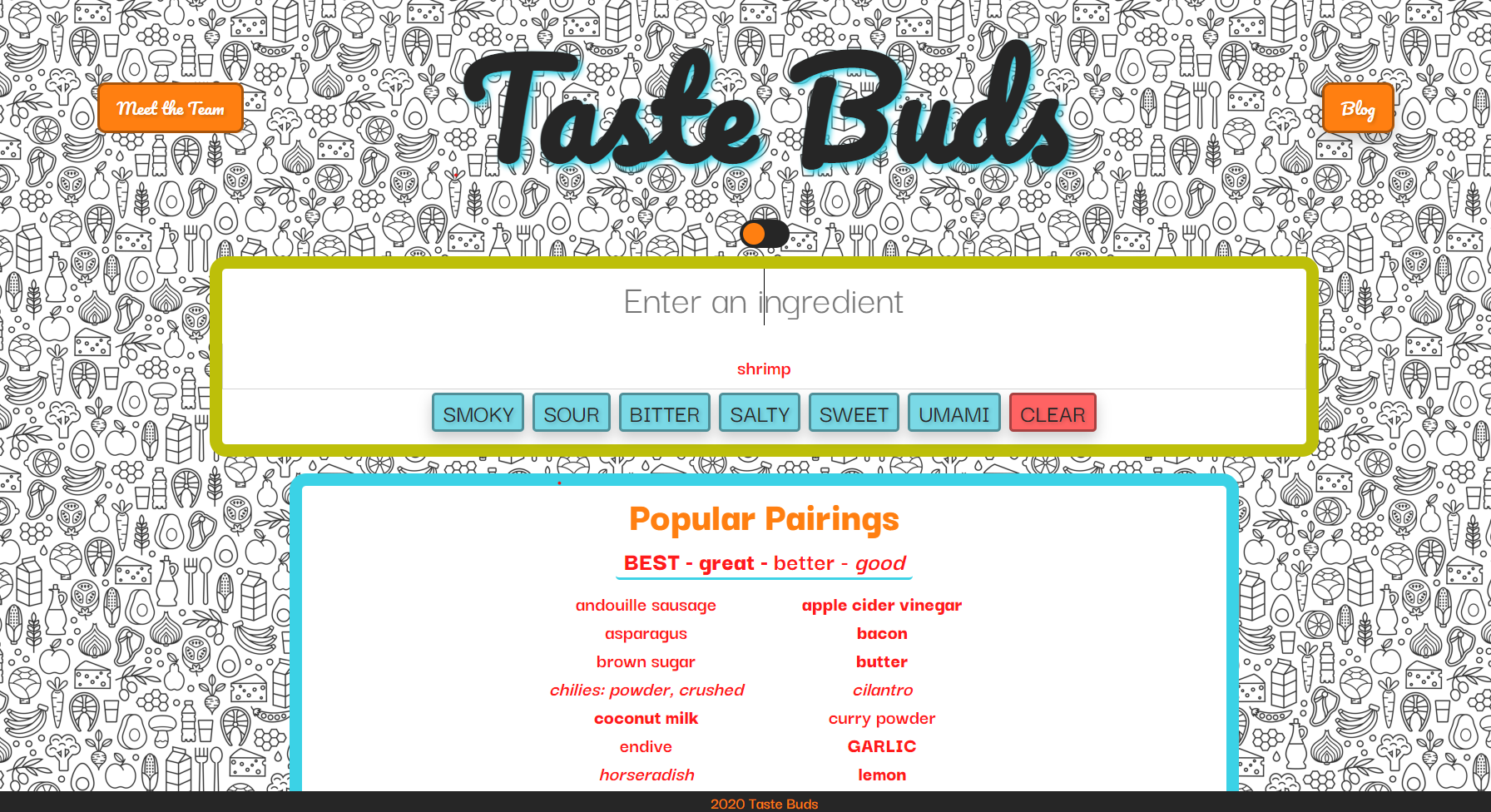 A Screenshot of Taste Buds
